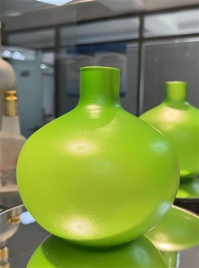 Oil Sand Effect Colored Glass Vase