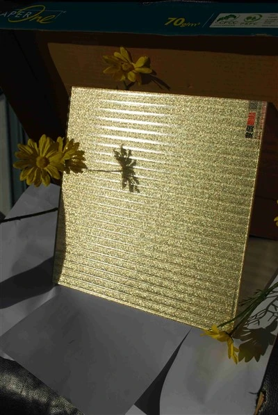 Gold Oil-Sand Effect Patterned Flat Glass