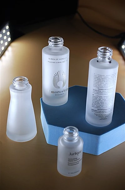 Satin Effect Glass Bottles