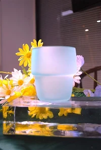 Satin Effect Glass Cup