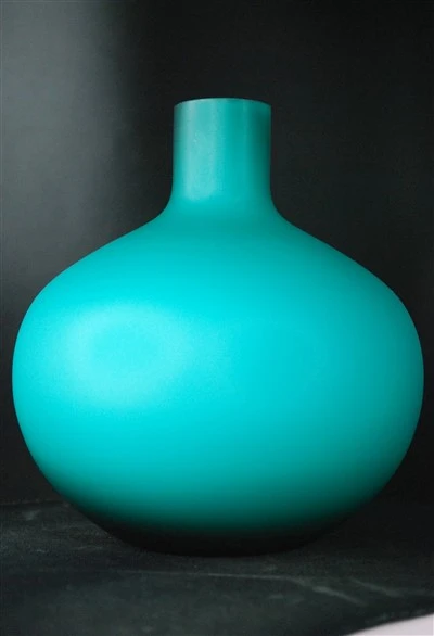 Satin Effect Glass Vase