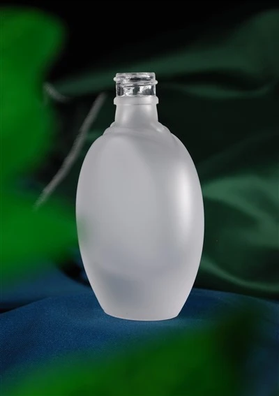 Satin Effect Surface On Glass Cosmetic Bottle